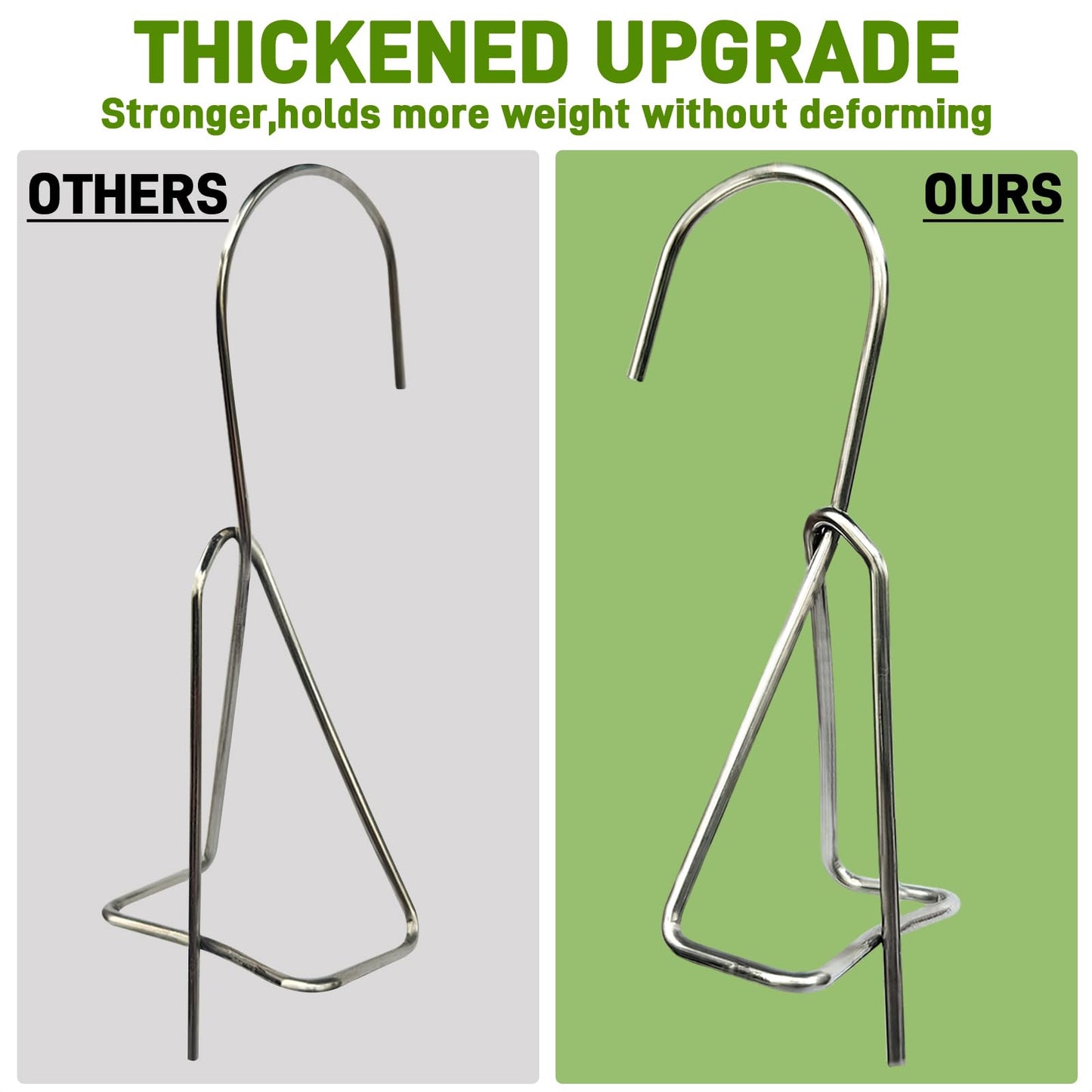 20 Packs Terracotta Pots Hanger Hooks,Sturdy Thick Stainless Steel Plant Hanger,Flower Pot Holders for Clay Pots,Wall and Fence Mounted Plant Hanging Holder for Terra Cotta Pot(Vertical Hang,20Pack)