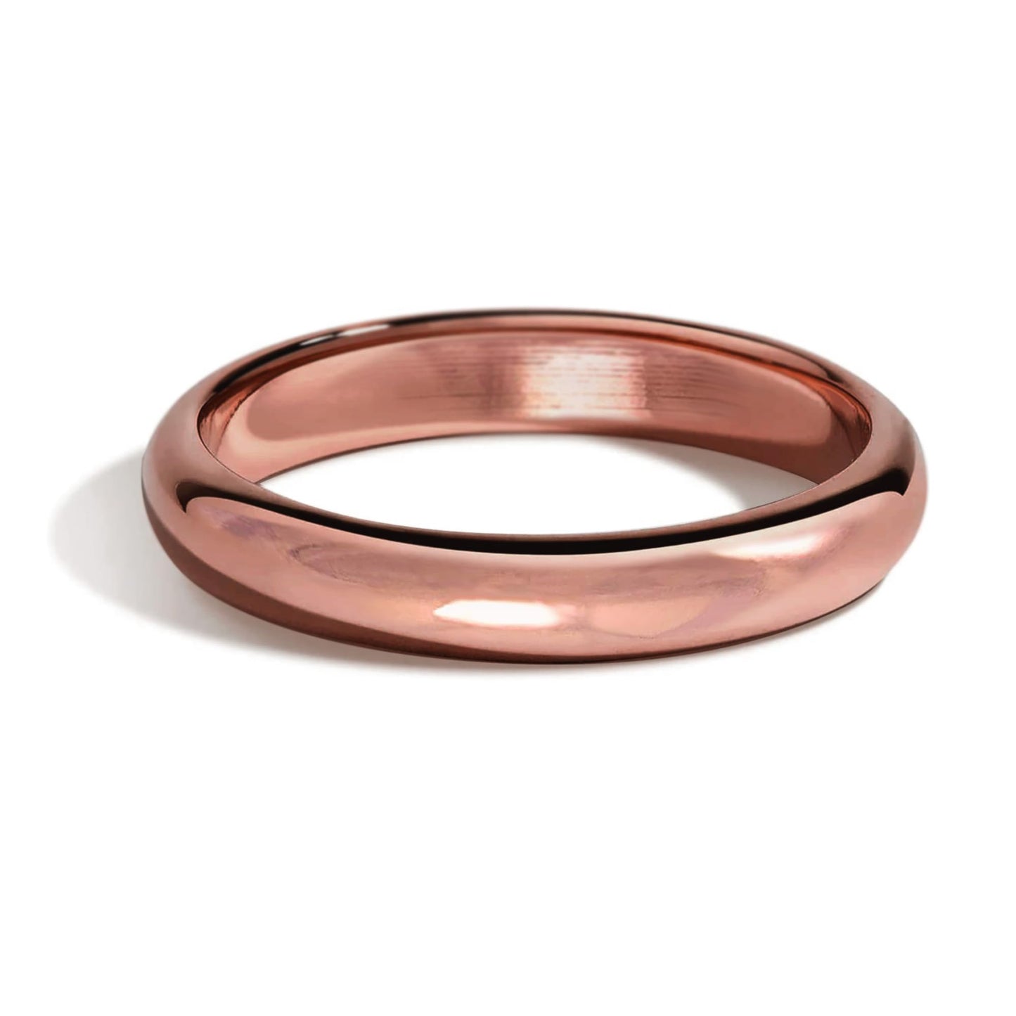 IVY & BAUBLE Pure Uncoated 3mm Copper Ring for Men & Women – Raw Authentic Solid Copper Band – Crafted in USA – Lab-Tested & Wellness Jewelry, Sizes 4