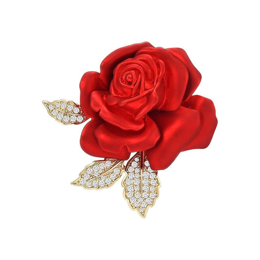 AILONMEI Floral Series Brooch Pins For Women Fashion Costume Pearl Flower Designer Broach & Pins Jewelry Christmas Gift (Rose Bud)