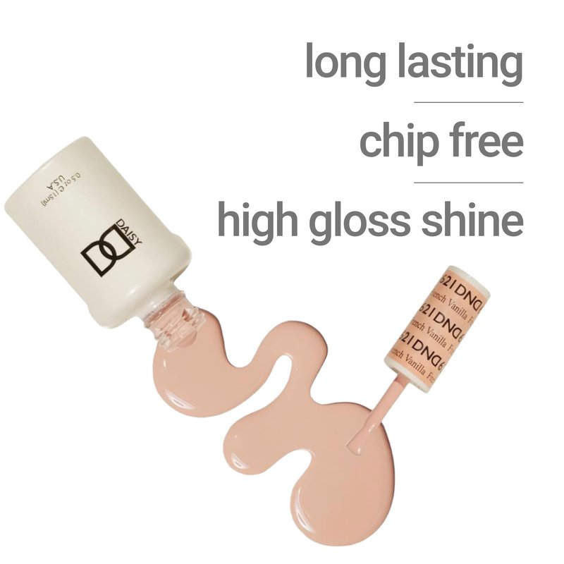 DND Gel Polish Set, Brown Collection, UV/LED Gel Polish and Air Dry Nail Lacquer, Matching Chip-Free Polish Duo, 750 Fudgsicle, 0.5 Fl Oz