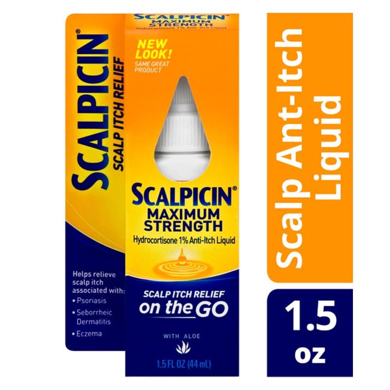 Scalpicin Max Strength Scalp Itch Treatment, 1.5 Ounce (Pack of 4)