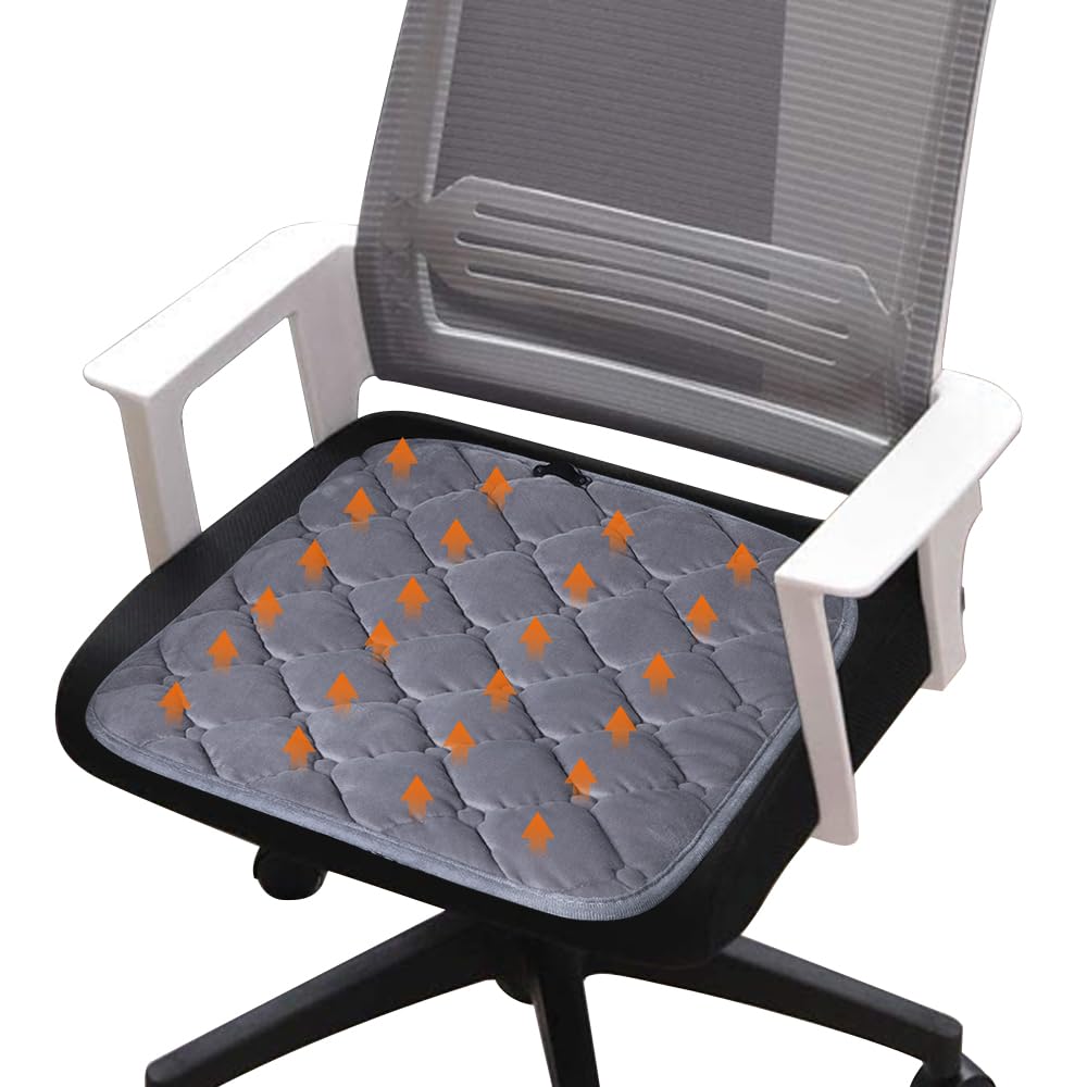Lagwry 2025 New Comfortable Portable Heated Seat Cushion, Office Universal Soft Seat Chair Cushion with Winter Heated Seat Cover for Home Office, USB Heated Seat Pad for Office Chair (Gray)