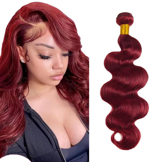 Burgundy Bundles Human Hair 99j Body Wave Bundles 20 inch Red Bundle Dark Burgundy Body Wave Bundle 300g