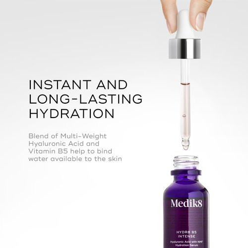 Medik8 Hydr8 B5 Intense - Hyaluronic Acid Serum - Moisturizing and Antioxidant Serum for Face - Smooths Fine Lines and Wrinkles - Vegan - 1.0 oz