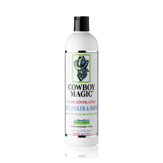 Cowboy Magic: Detangler and Shine (16 oz), Silk Protein and Panthenol "Makes Hair Easy To Brush And Comb"!