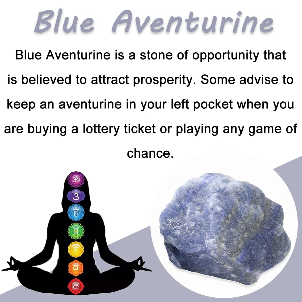 2PCS Natural Raw Stone Healing Crystals Bulk Healing Gemstones for Reiki Tumbling Fountain Rocks Meditation Garden Home Decor (Blue Aventurine)