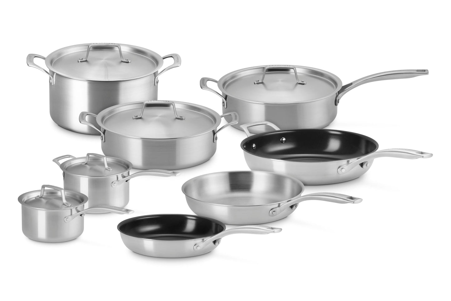 Le Creuset Essential Stainless Steel 13 Piece Cookware Set