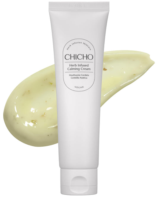 CHICHO Korean Calming Gel-Cream - 68.8% Heartleaf & 6-Cica Redness Relief Moisturizer, Non-Comedogenic Lightweight Face Cream for Sensitive Acne Prone Skin, Vegan Clean, 2.37 fl oz