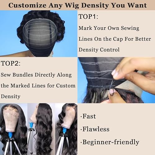 Pre-sewn 9x6 HD Lace Closure with Glueless Cap ? Body Wave Human Hair Closure with Baby Hair, Bleach & Dye Friendly, Beginner Friendly 16 Inch 613 Blonde