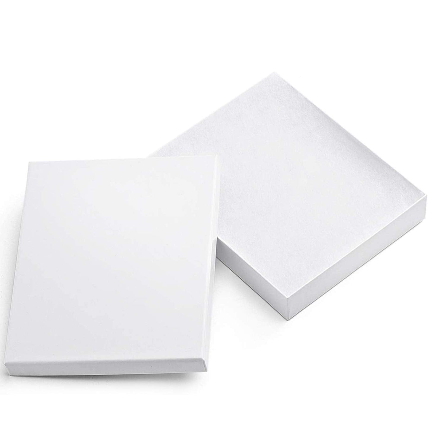 MESHA White Jewelry Gift Boxes with Lids 10 PC,6x5x1 Cotton Filled Glossy Jewelry Box, Necklace,Bracelet,Earring Gift Box, Bulk Jewel Boxes for Shipping, Small Business, Accessories