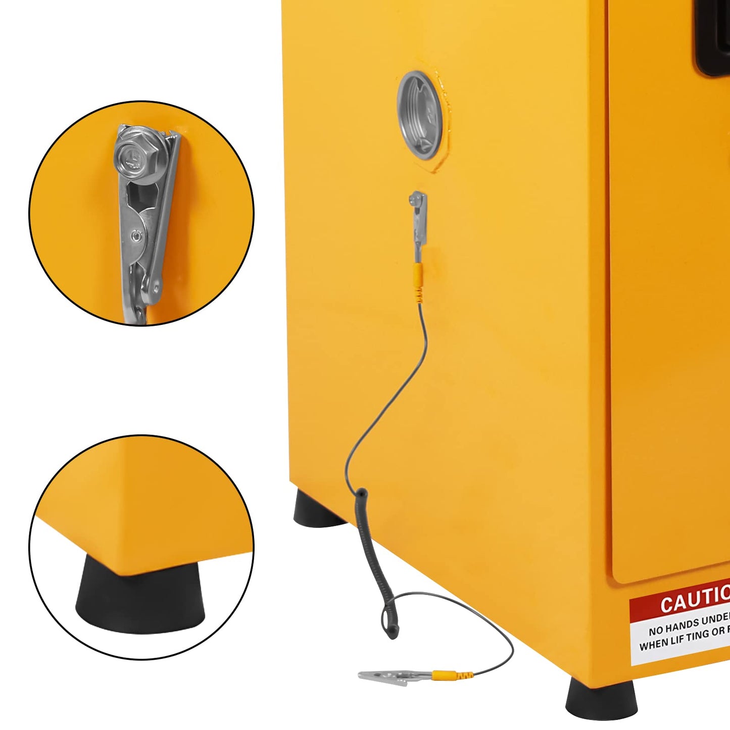 MERXENG 17" x 17" x 18" Galvanized Steel Safety Cabinet, Flammable Liquids Storage Cabinet Fireproof Leakproof Cabinet for Industry and Home