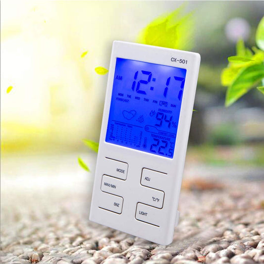 A1DFDFGOQSFG Digital Thermometer Hygrometer LCD Backlight Multifunctional Indoor LCD Digital Temperature Humidity Meter Clock Thermometer