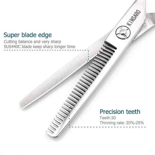 Hair Scissors 5.5 INCH Hair Cutting Scissors and 6 INCH Hair Thinning Scissors 440C Kinsaro