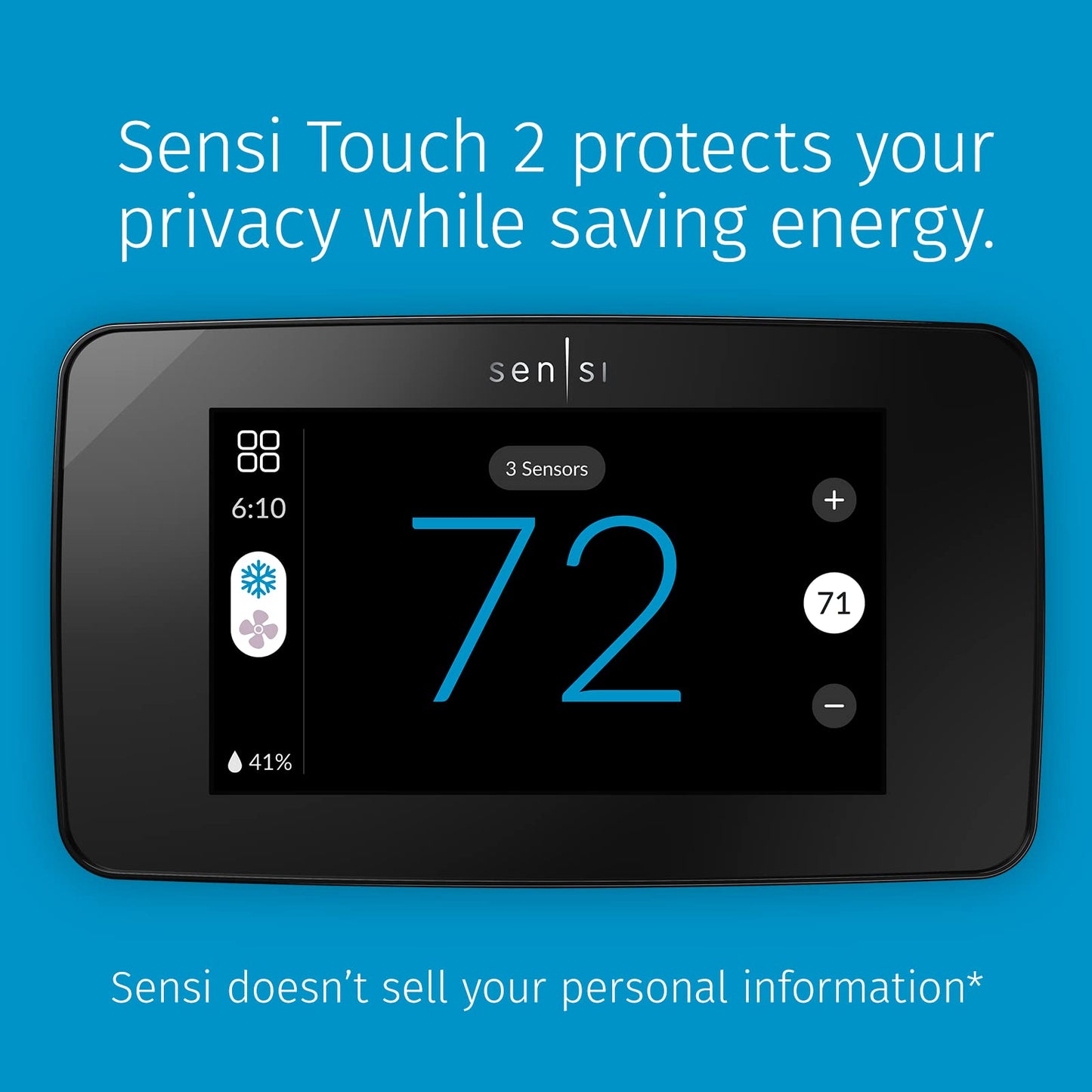 Sensi Touch Smart Thermostats Bundle with Touchscreen Color Display | Programmable | Wi-Fi | Mobile App | Easy DIY | Data Privacy | Compatible with Alexa