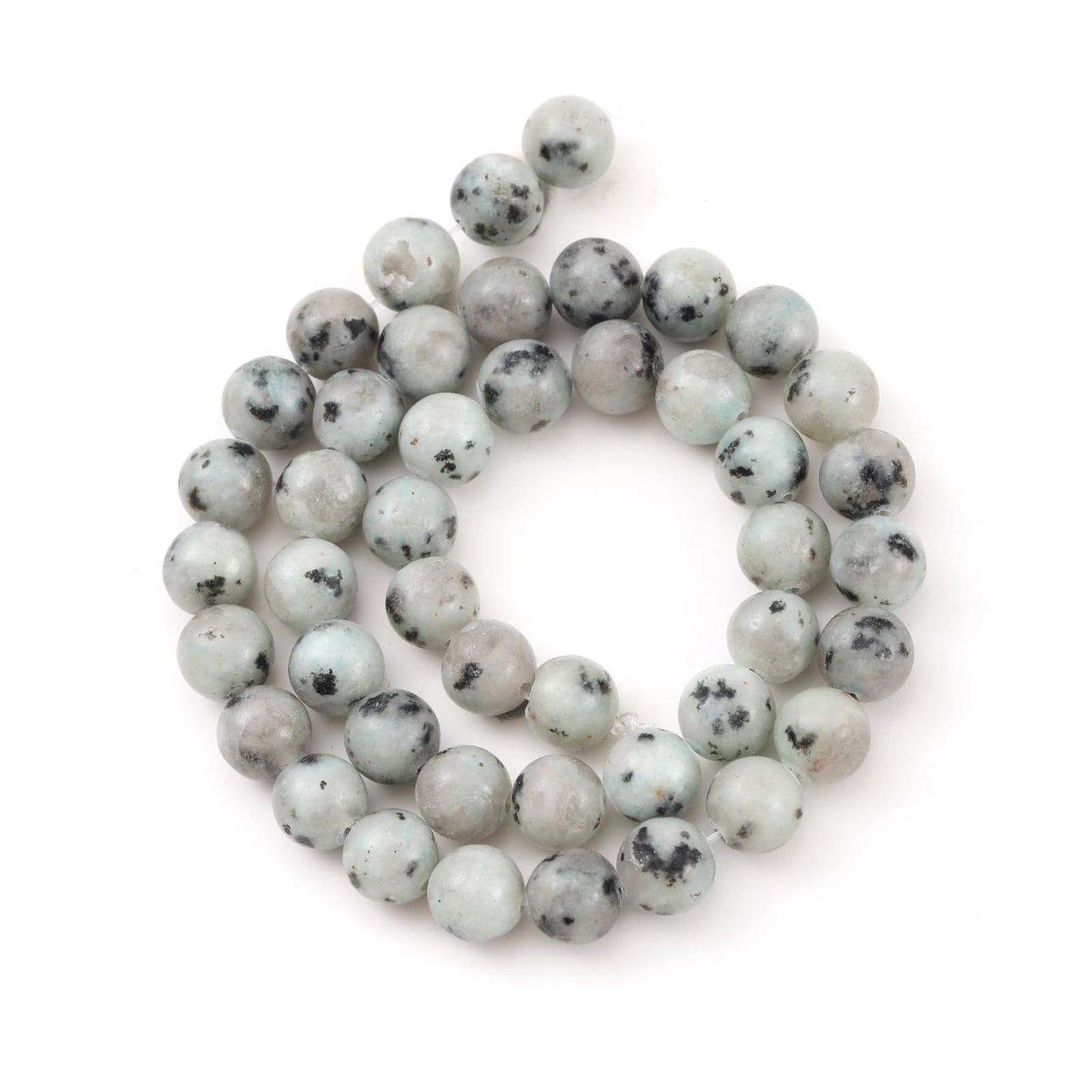 6mm 60pcs DIY Natural Kiwi Jasper Stone Beads Round Healing Crystal Gemstone Loose Beads for Jewelry Making Handmade Bracelet Necklace