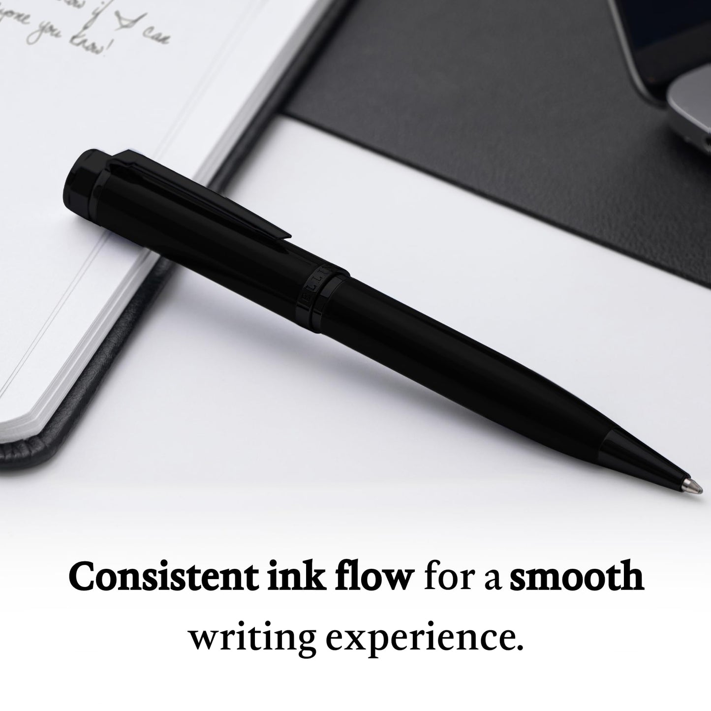 Ellington Pens Luxury Ballpoint Pen – Premium Quality, Smooth Writing Experience, Elegant Design, Includes 2 Ink Refills (Black & Blue) – Ideal for Professionals and Gift Giving