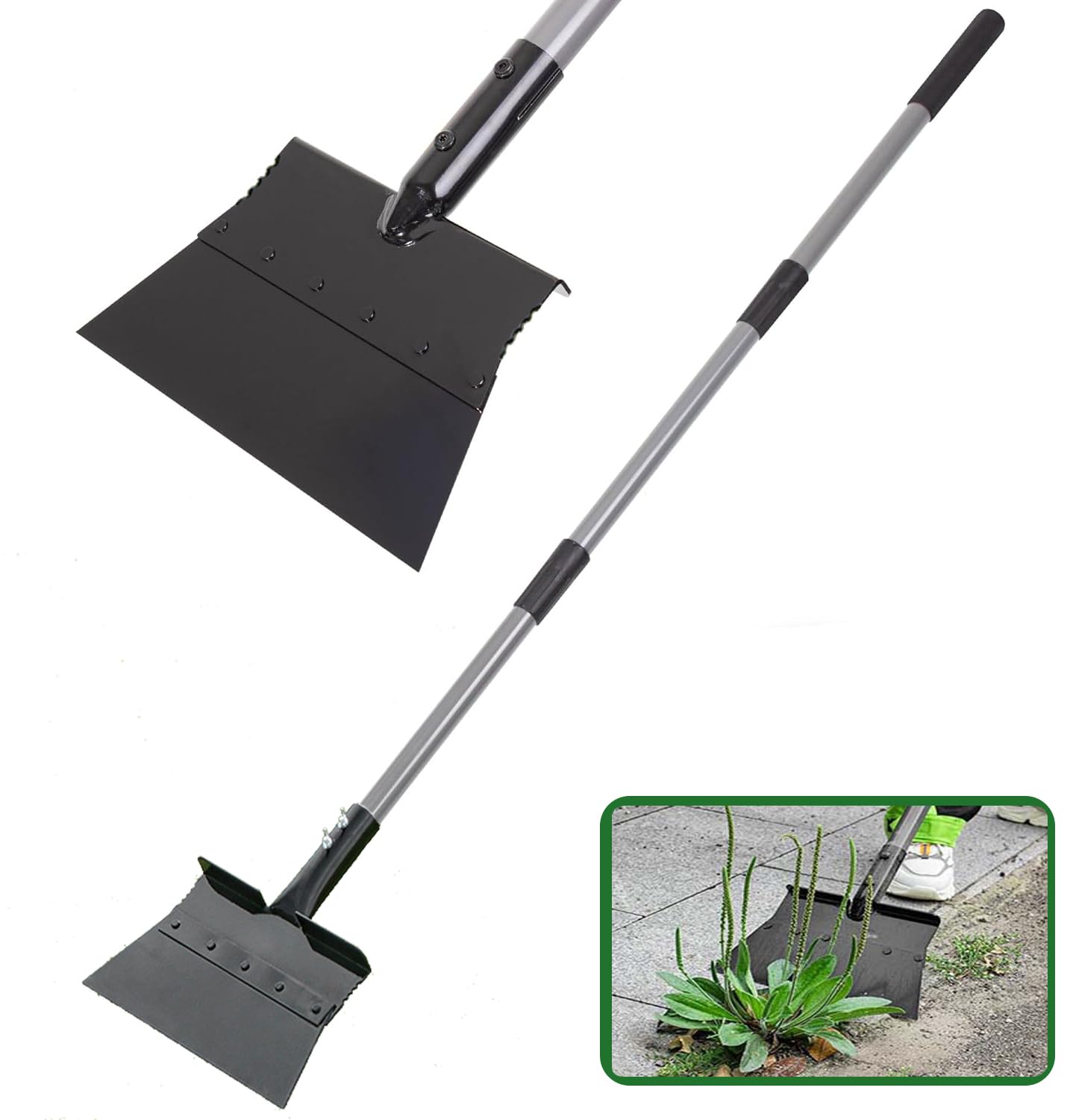 IRISFLY Long Handle Multifunctional Cleaning Scraper Shovel,Heavy Duty Garden Tool for Landscaping, Farm Weeding Tool, Outdoor Garden Camping Weeding