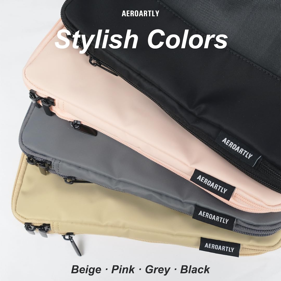 AEROARTLY Compression Packing Cubes for Travel, Carry On Suitcase Organizer, Travel Essentials for Women and Men, Travel Bags for AEROARTLY Luggage, Holiday & Birthday Gifts Bags (4PC Set, Beige)