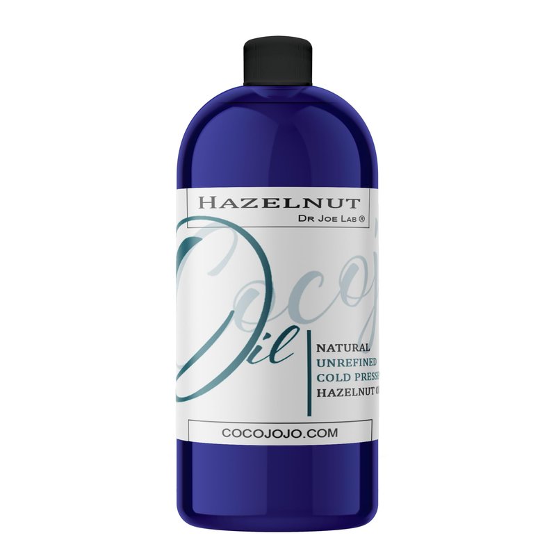 Hazelnut Oil 32 oz Pure Natural Cold Pressed Unrefined Extra Virgin Hazel Nut Oil - for Hair Skin Body Nail and Beard - Moisturizing, Soothing, Hydrating, & Nourishing