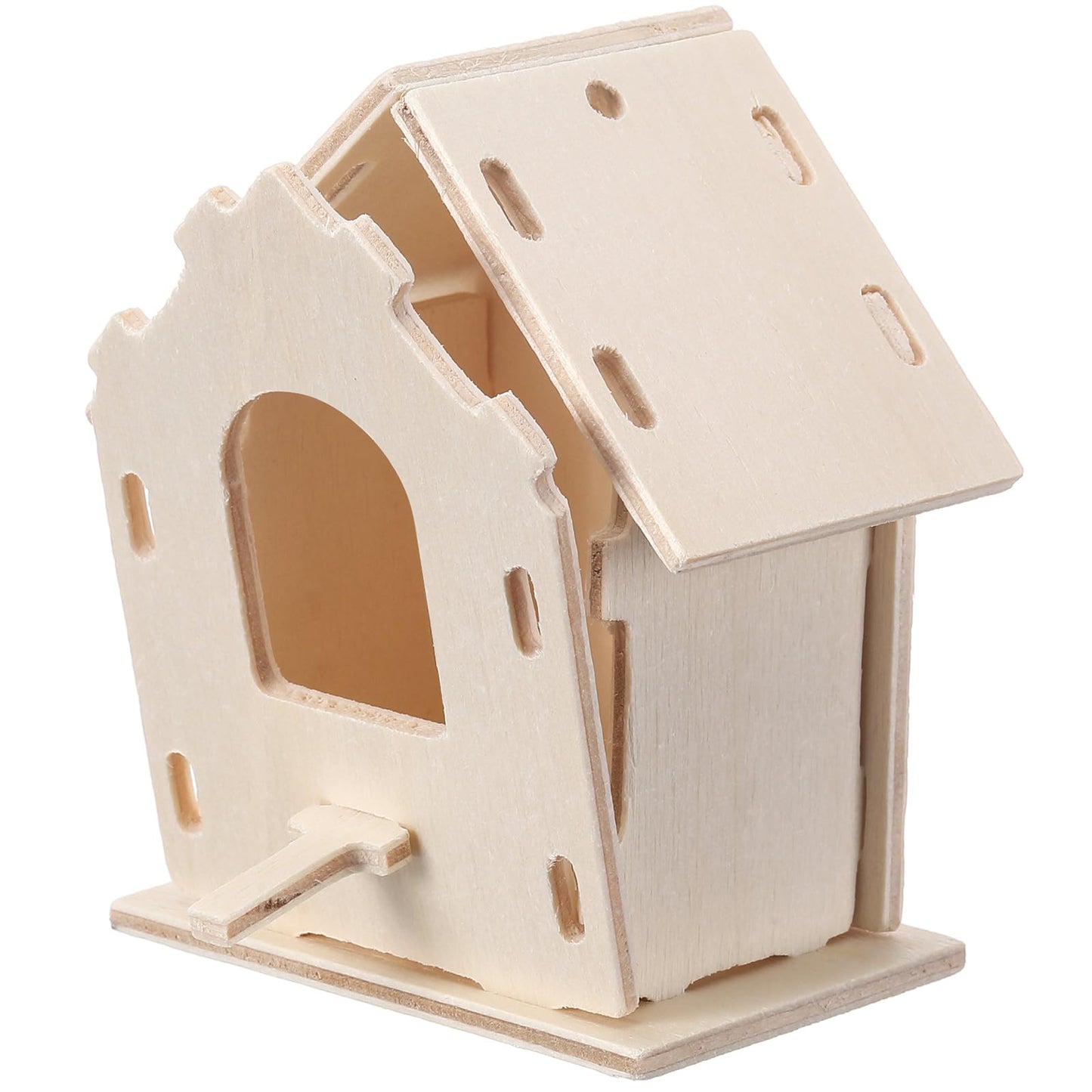 Outus 24 Pcs Wooden DIY Birdhouse Kits for Kids to Build, 4 Shapes Birdhouse Kit Wooden Unfinished with Butterfly Sticker for Boy Girl Arts Crafts(Lovely)