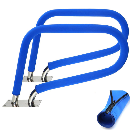 2 Pari Pool Handrail Cover - Slip Resistant Zippered Hand Grip Rail Cover, Safety Rail Grip Sleeve for Inground Swimming Pool Hand Railing Cover(4 feet, Royal Blue)
