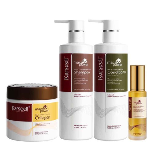 Karseell Collagen Hair Mask + Argan Oil Shampoo and Conditioner - 1.69oz + 16.9oz