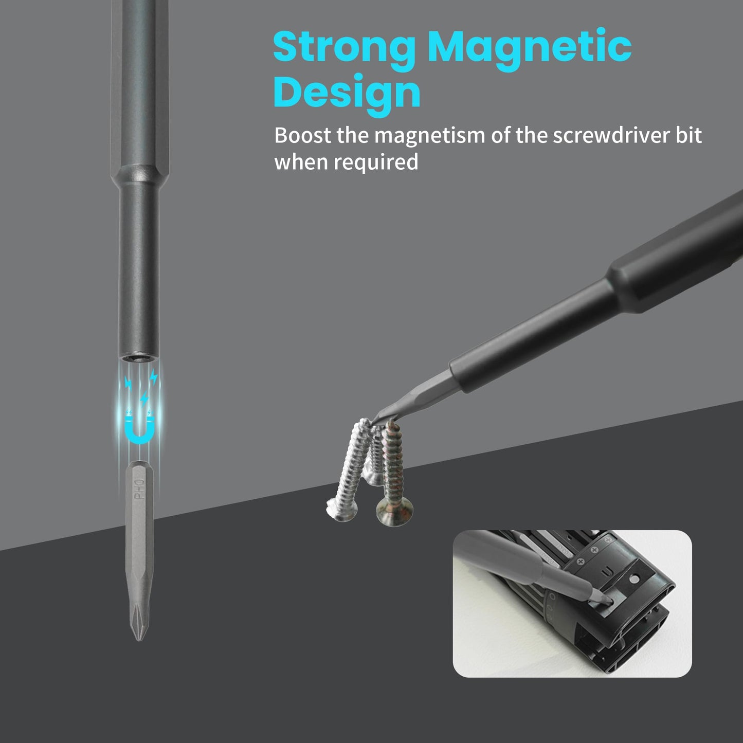 46 in 1 Precision Screwdriver Kit with Magnetic Bits & Metal Case, Compact Repair Tool Kit for Phone, Computer, Laptop, PC, Watch, Glasses, DIY, Drone, Game Console, Robot, Models & Electronics