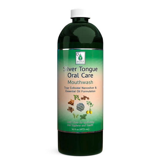 Silver Tongue Oral Care - All Natural Colloidal Silver Mouthwash, 16 oz.