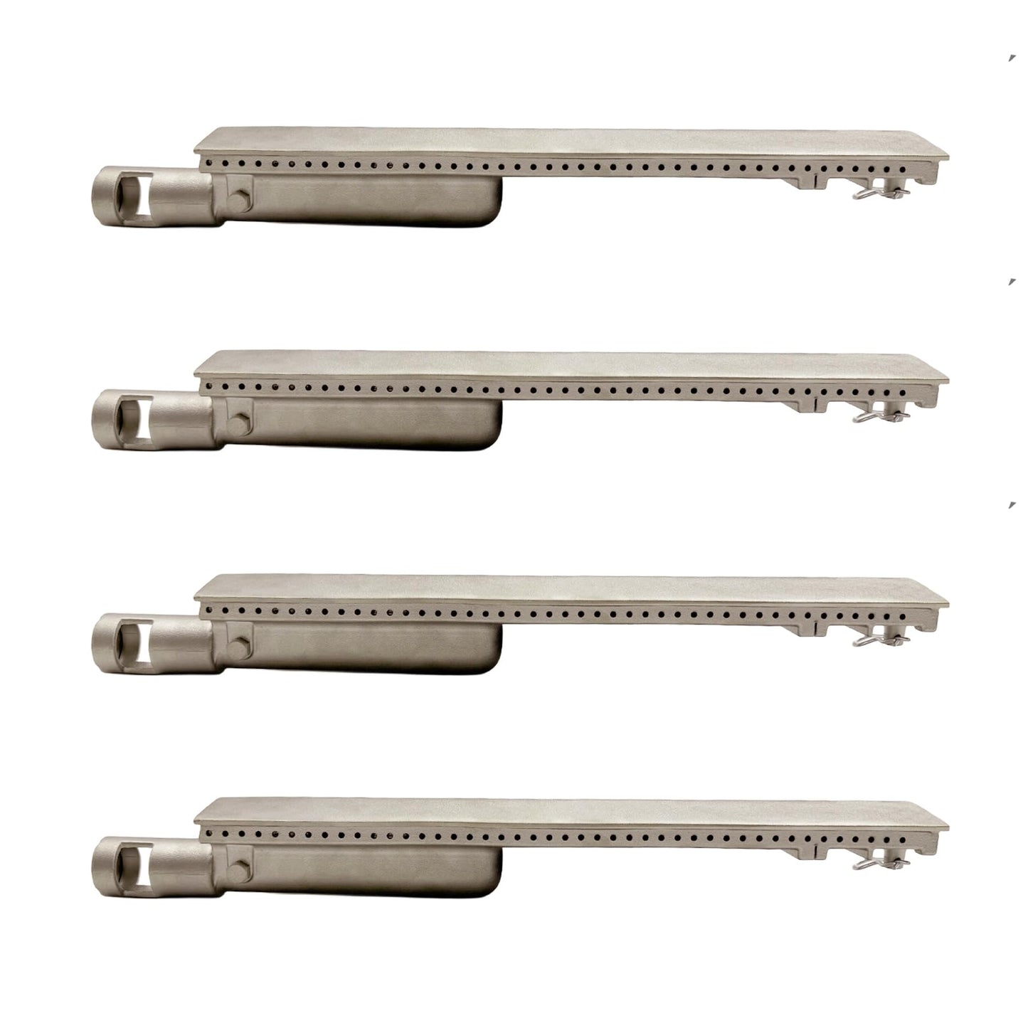 Fenluqi 4-Set 15 3/4 Heavy Duty Cast 304 Stainless Steel Grill Burners for Bull, Premium Outdoor Bull BBQ Gas Grill Replacements Parts for Cal Flame P-Series, Aussie, Thermos, Turbo, Beefeater