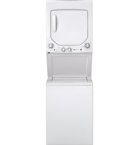 GE Unitized Spacemaker® 3.8 Cu. Ft. Washer and 5.9 Cu. Ft. Electric Dryer Laundry Center, 27-Inch, White – GUD24ESSMWW