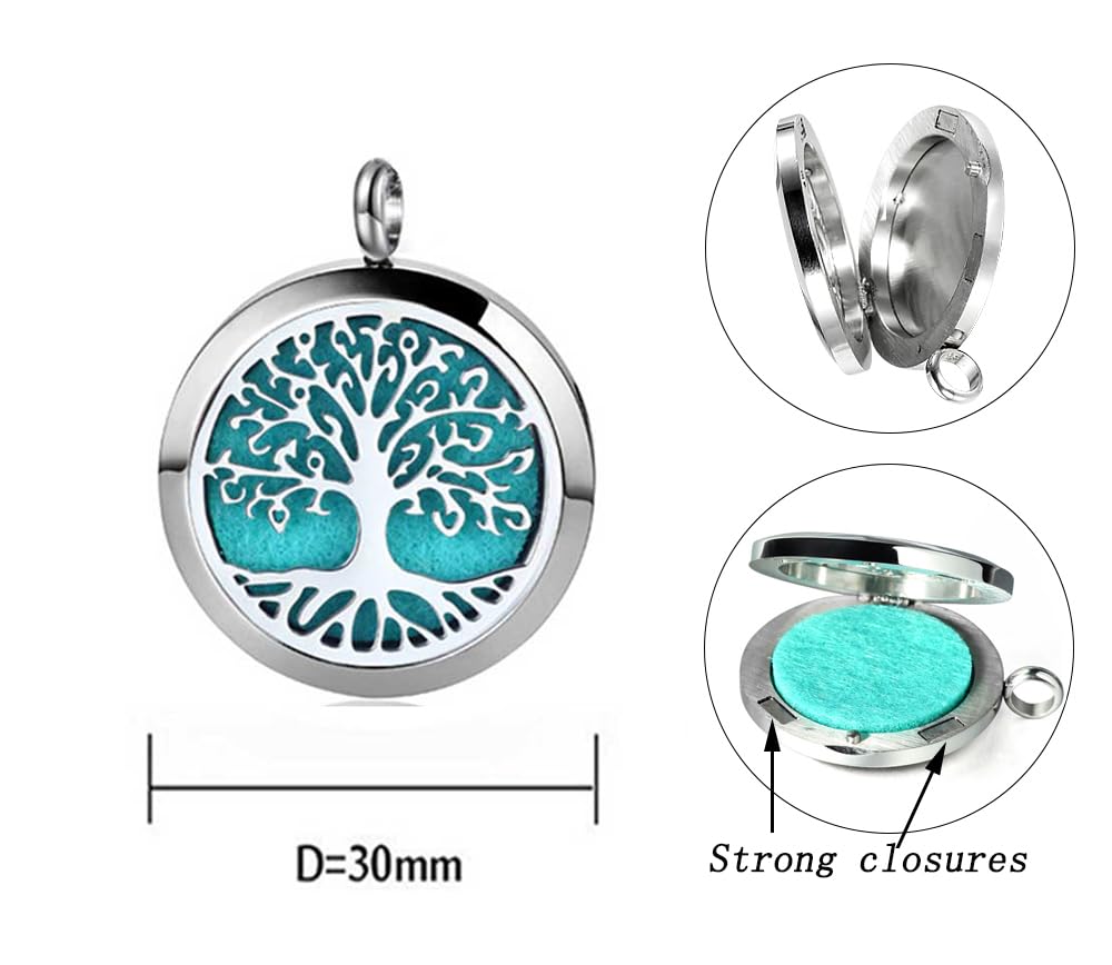 Aromatherapy Essential Oil Diffuser Necklace Cloud Pattern Stainless Steel Locket Pendant