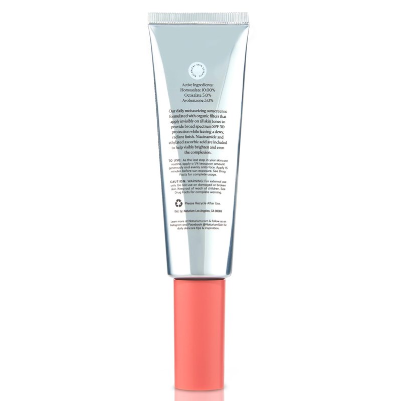 Naturium Dew-Glow Moisturizer SPF 50 PA++++, Daily Moisturizing Sunscreen & Face Primer, Skin Protector with Dewy Finish, 1.7 oz