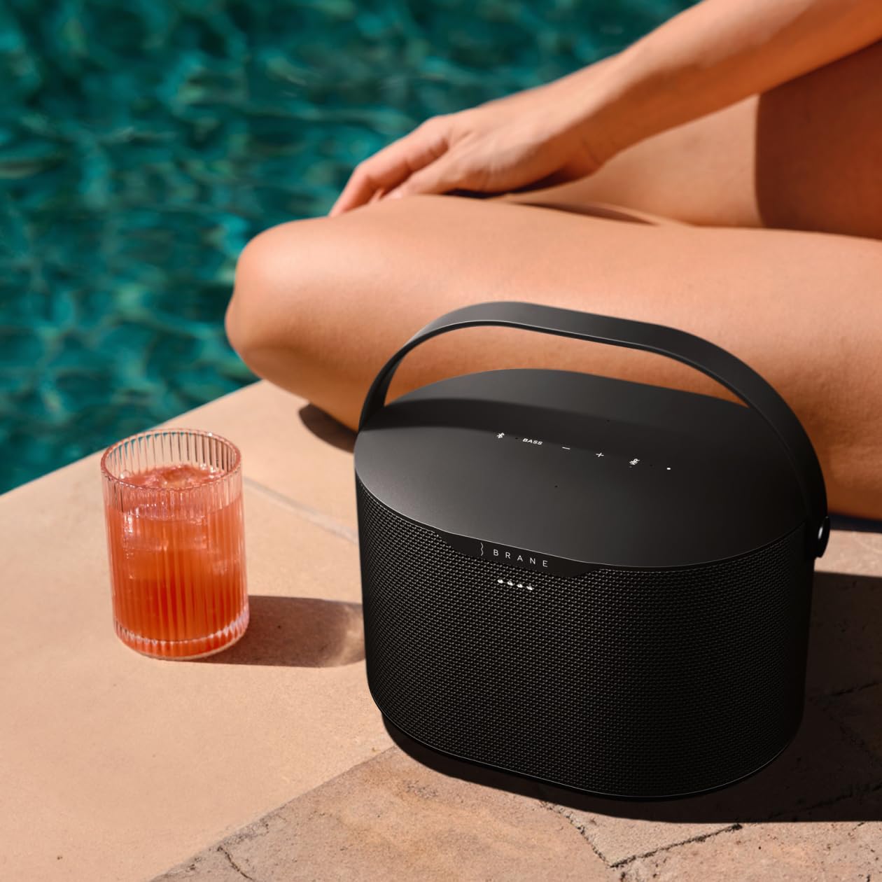 Brane Audio Brane X Smart Speaker, Portable Wireless Bluetooth Speaker, Internal RAD Subwoofer, 12 Hrs Playback, Waterproof IP57