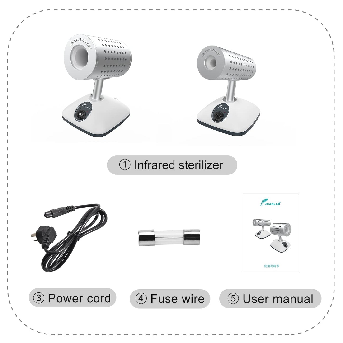 JOANLAB Laboratory Infrared Sterilizer for Inoculating Loop Vaccination Ring Sterilizer Lab Use,110v (DS-900)