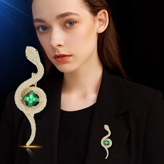 AILONMEI Brooches And Pins For Women Fashion Elegant Flower Broches Lady Costume Jewelry Brooch Pins (Snake)