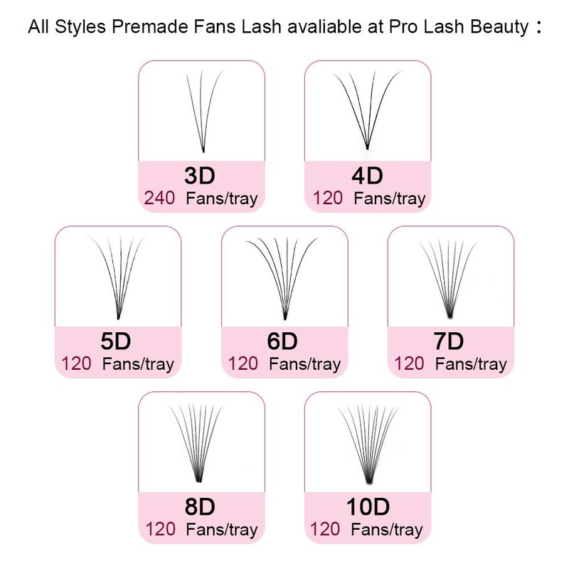 Premade Volume Eyelash Extensions 6D-C-0.07-15 Short Stem Premade Fans Eyelash Extensions 9 to 20 mm Volume Lash Extensions .07 .10 Pre made Lash Fans C D Curl (6D-C-0.07,15mm)