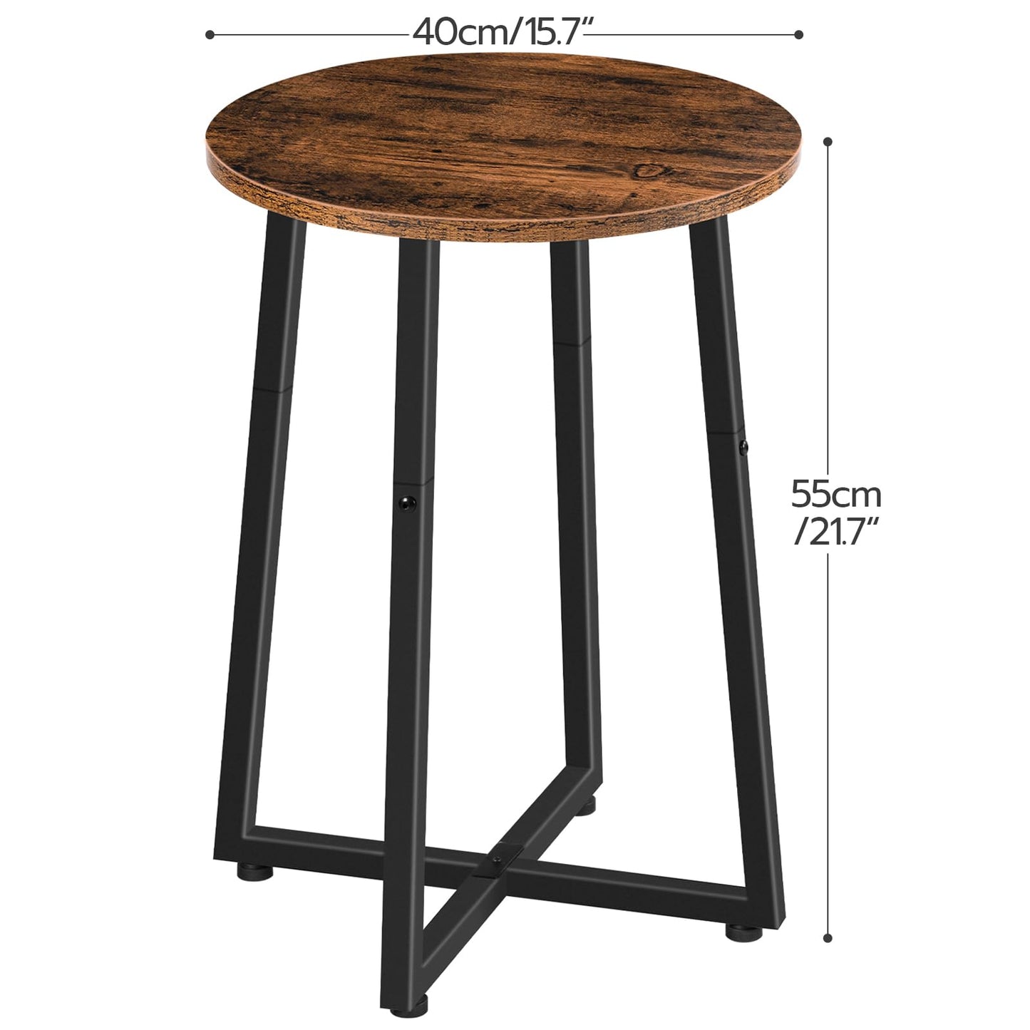 HOOBRO Side Table, Round End Accent Table with Sturdy Metal Frame, 5-Tier Corner Plant Stand Indoor, for Living Room, Bedroom, Balcony, Office BF95BZ01-BF05HJ01