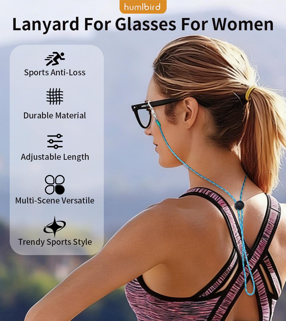 humlbird Glasses Strap Eyeglass Holder Strap for Eyewear Eye Glass Chain for Women Blue