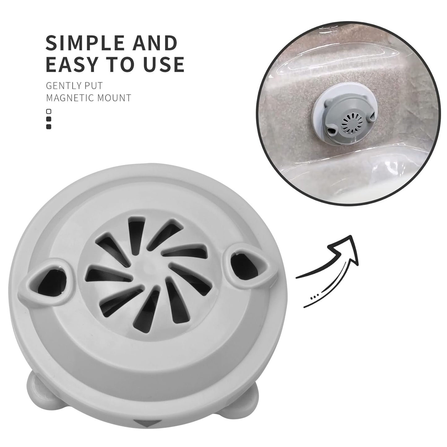 superbobi Pedicure SPA Chair Part Magnetic Head (4 pin) for Jet Motor
