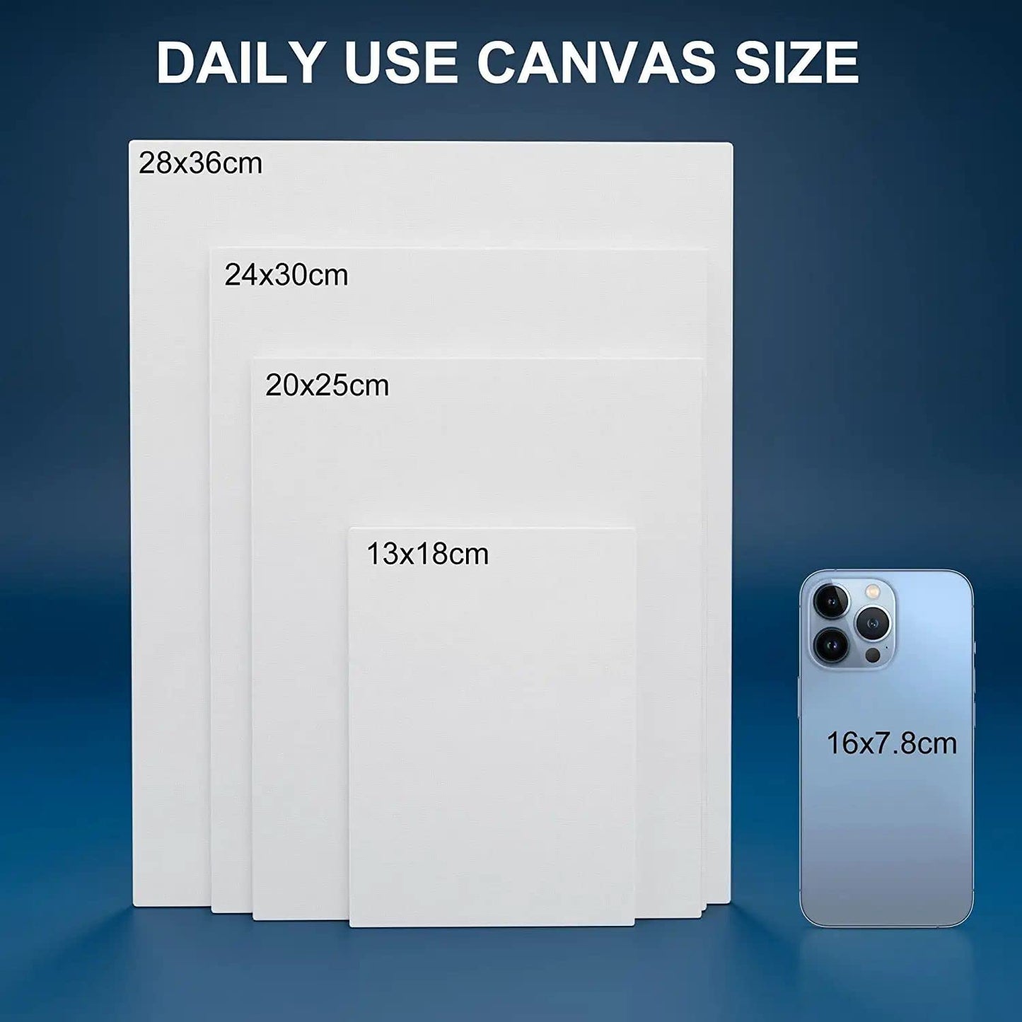 Artkey Canvas Boards for Painting 8x10 Inch 12 Pack, 10 oz Primed 100% Cotton White Blank Canvases for Painting, Art Supplies Paint Canvas Panels for Acrylic Oil Watercolor Tempera Paints