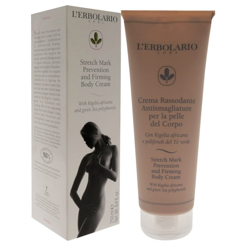 L'Erbolario Stretch Mark Prevention and Bust Skin Firming Cream - Stretch Mark Cream - Skin Firming Formula - Shea Butter and Kigelia Extract - 8.4 oz