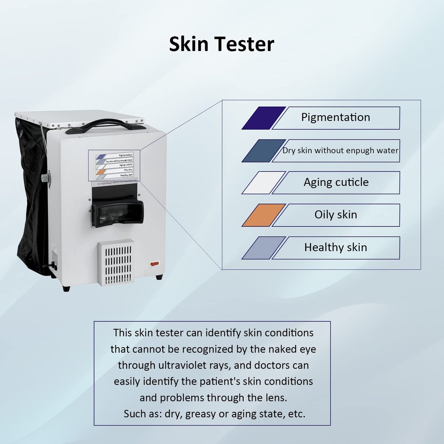 Elitzia ETD1029 Laptop Computer Type UV Beauty Cold Light Skin Analyzer