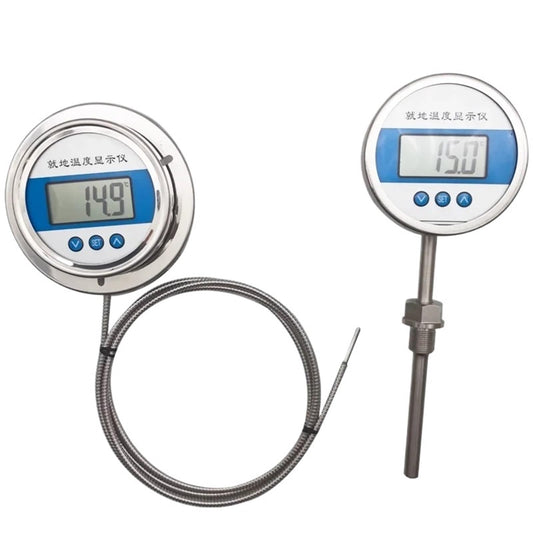 1pcs Battery Powered on-site Temperature Display Instrument, and Anti-Corrosion Integrated Digital Thermometer(400mm)