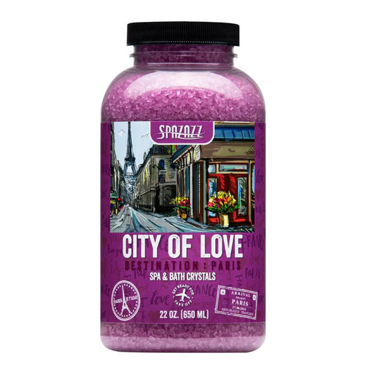 Spazazz SPZ-301 Love & Romance in Paris Hot Tub Scent & Fragrance - Couples Spa Gift - Destination Bath Salt Crystals 22 oz