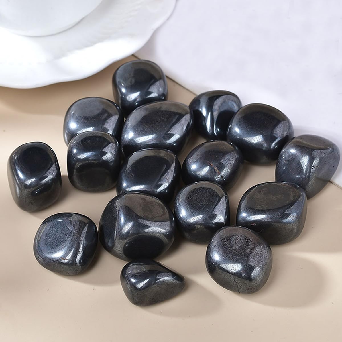 Erliway Pyrite Healing Crystal Stones, 1.25-2.0" Large Reiki Healing Gemstones Natural Tumbled Polished Stones for Energy Witchcraft Therapy Meditation