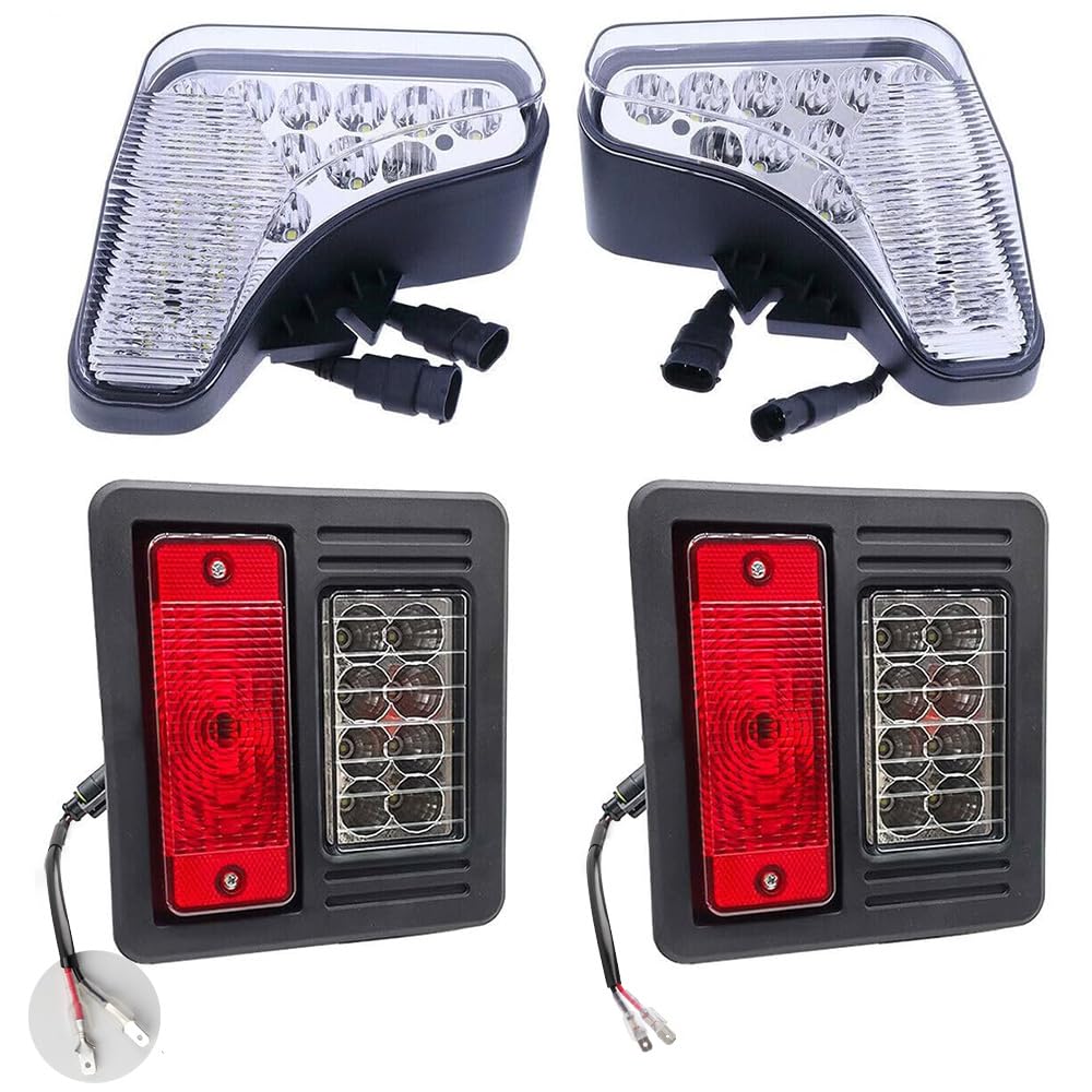 LED Headlight Kit Reverse Work Light Tail Lamp 7138040 7138041 6670284 Compatible with Bobcat A770 S450 S510 S530 S550 S570 S590 S595 S630 S650 S740 S750 S770 S850 T450 (Red taillights without bulbs)