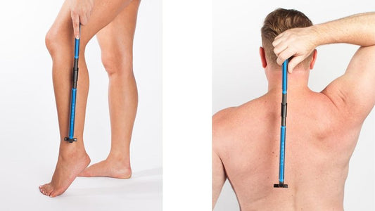 Evolve Back Hair Removal Razor - 16-Inch Foldable Handle Shaver | Wet/Dry Use, 4 Cartridges Included