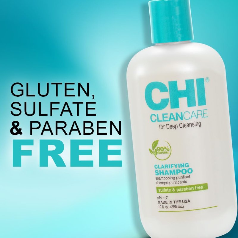 CHI CleanCare Clarifying Shampoo - Deep Cleansing Formula for Hair & Scalp | Sulfate-Free, 12 Oz