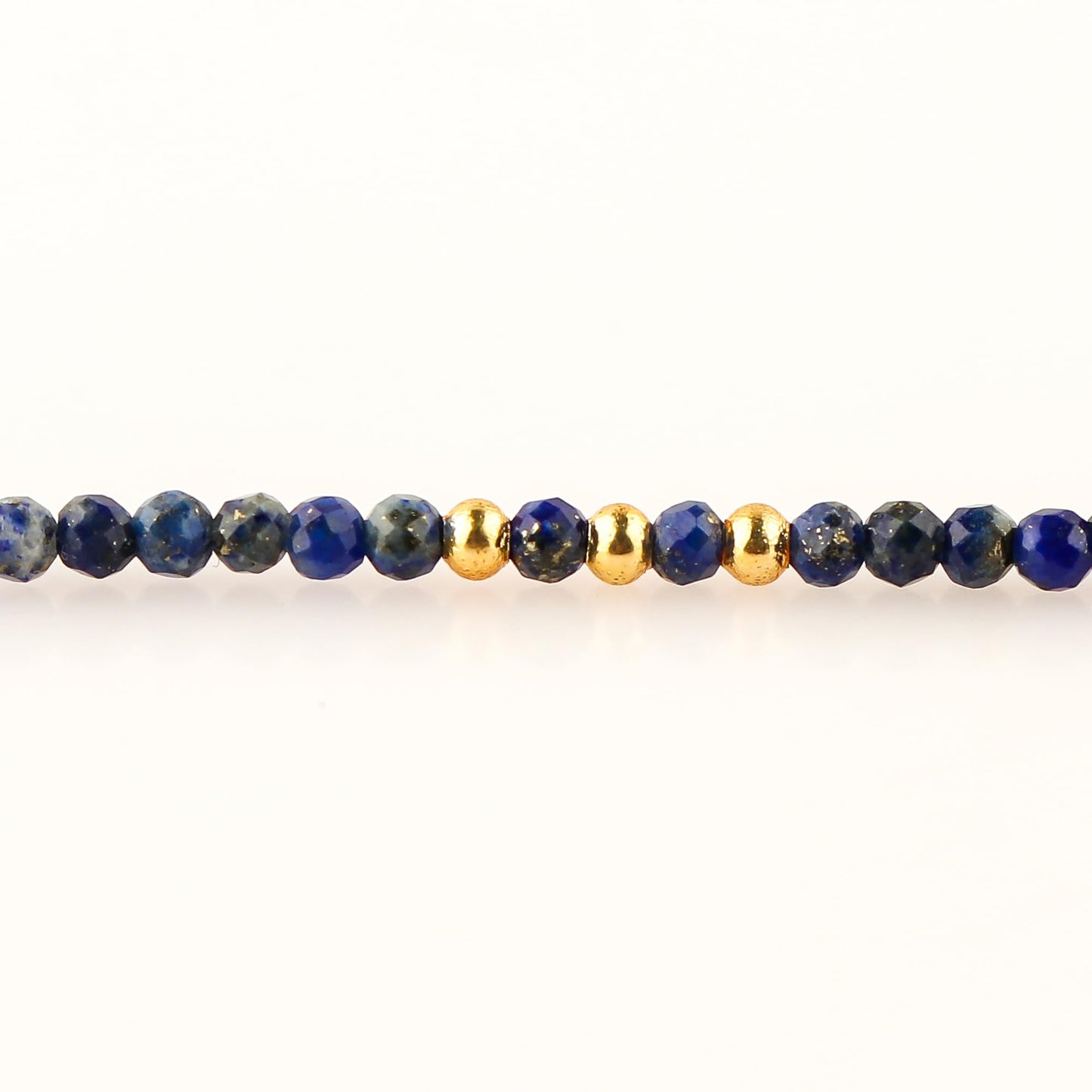 NJCRAFT Handmade Bohemian Gold Plated Lapis Lazuli Bracelet for Women – Adjustable 8 Inch Dainty Micro Faceted Gemstone Beaded Jewelry, Hypoallergenic Gift for Her