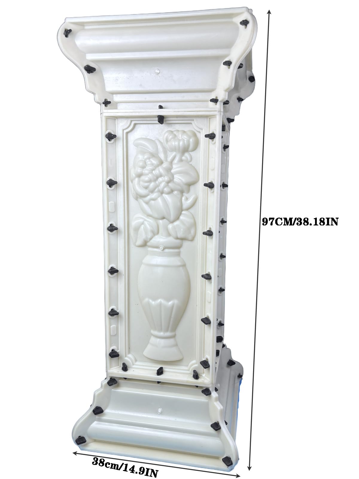 DIYUNIMOULD 38.18" Height Heavy Duty Pillar Concrete Molds for Balcony - Reusable Thickened Cement Casting Mould, Concrete Baluster & Column Forming Molds